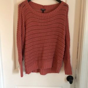 Size S coral crew neck sweater from Express